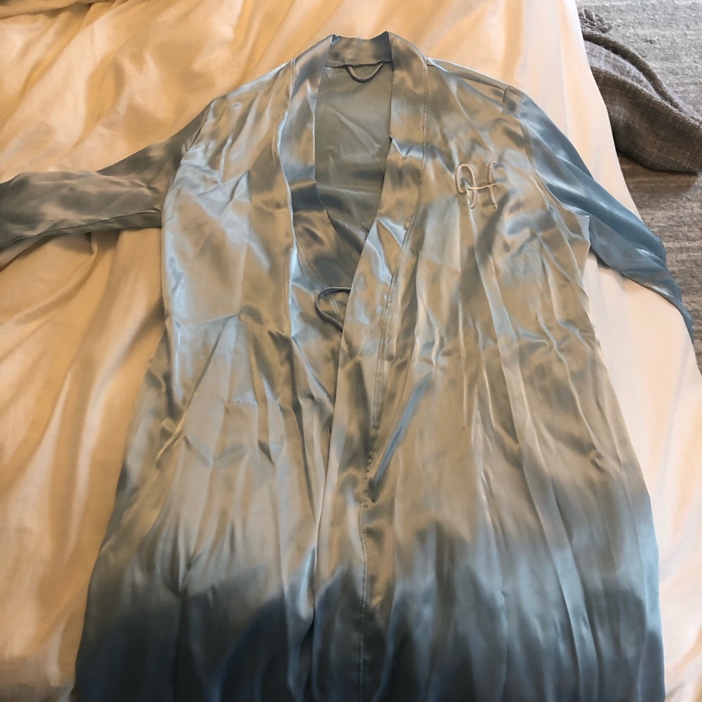 Lightly worn light blue kimono robe